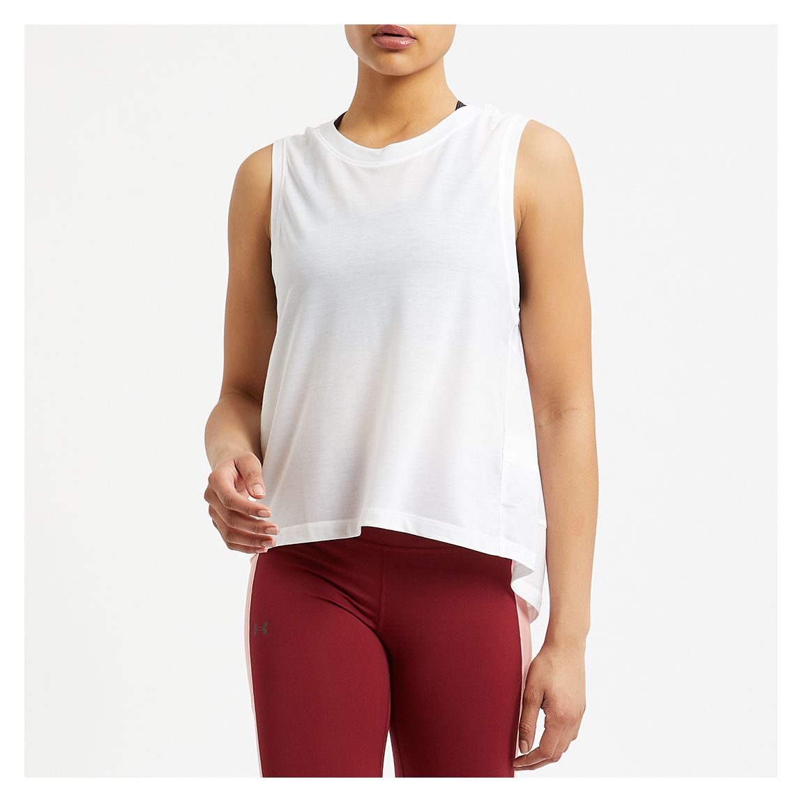 White Breathe Muscle Tank main product photo