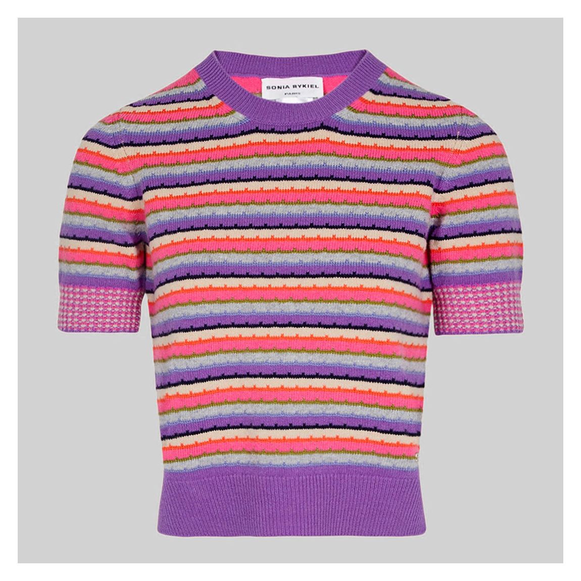 Purple Stripe Short Sleeve Jumper main product photo