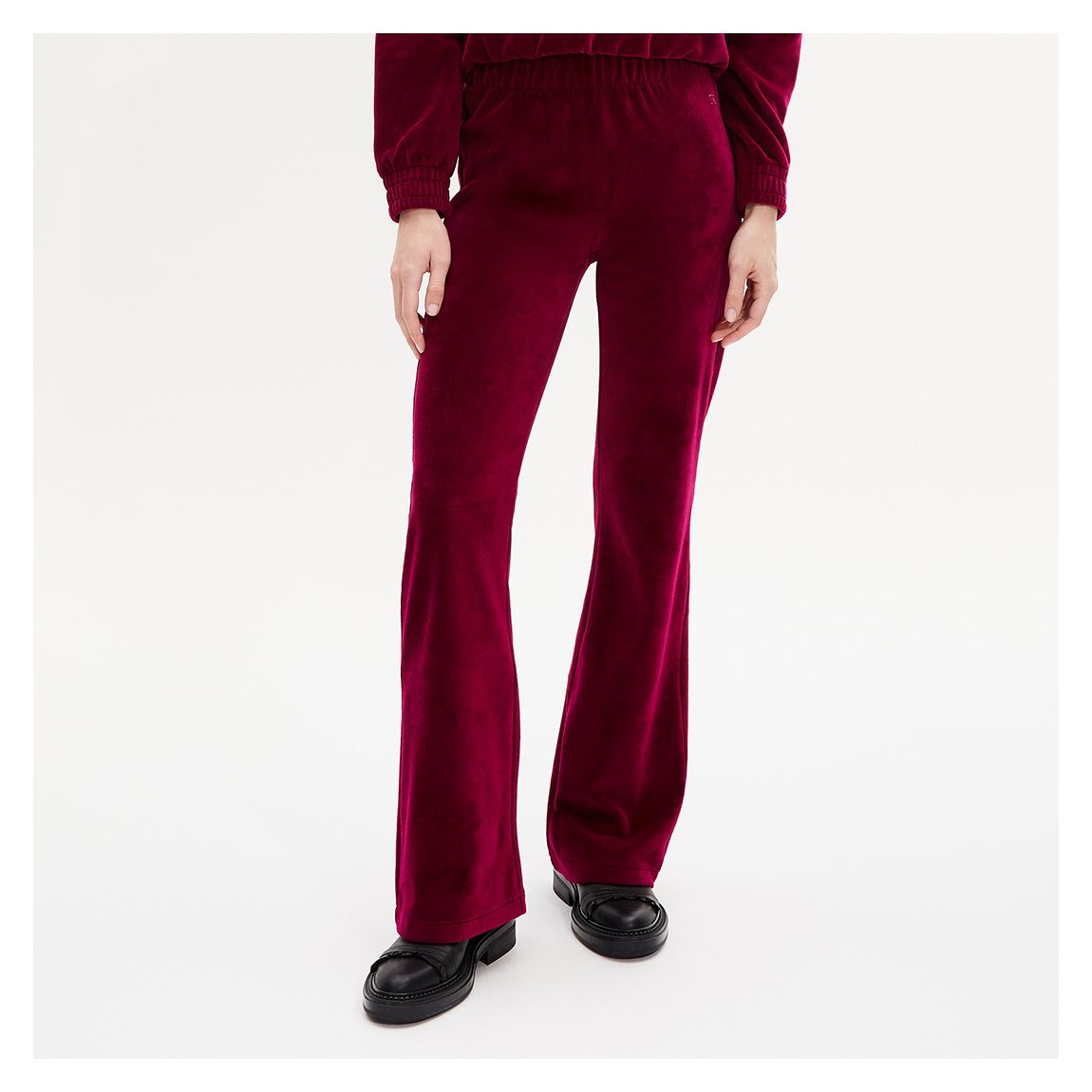 Red Flare Trousers main product photo
