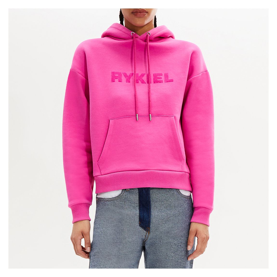 Pink Drawstring Hoodie main product photo