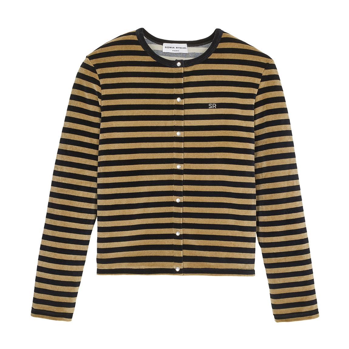 Beige/Black Button Up Cardigan main product photo