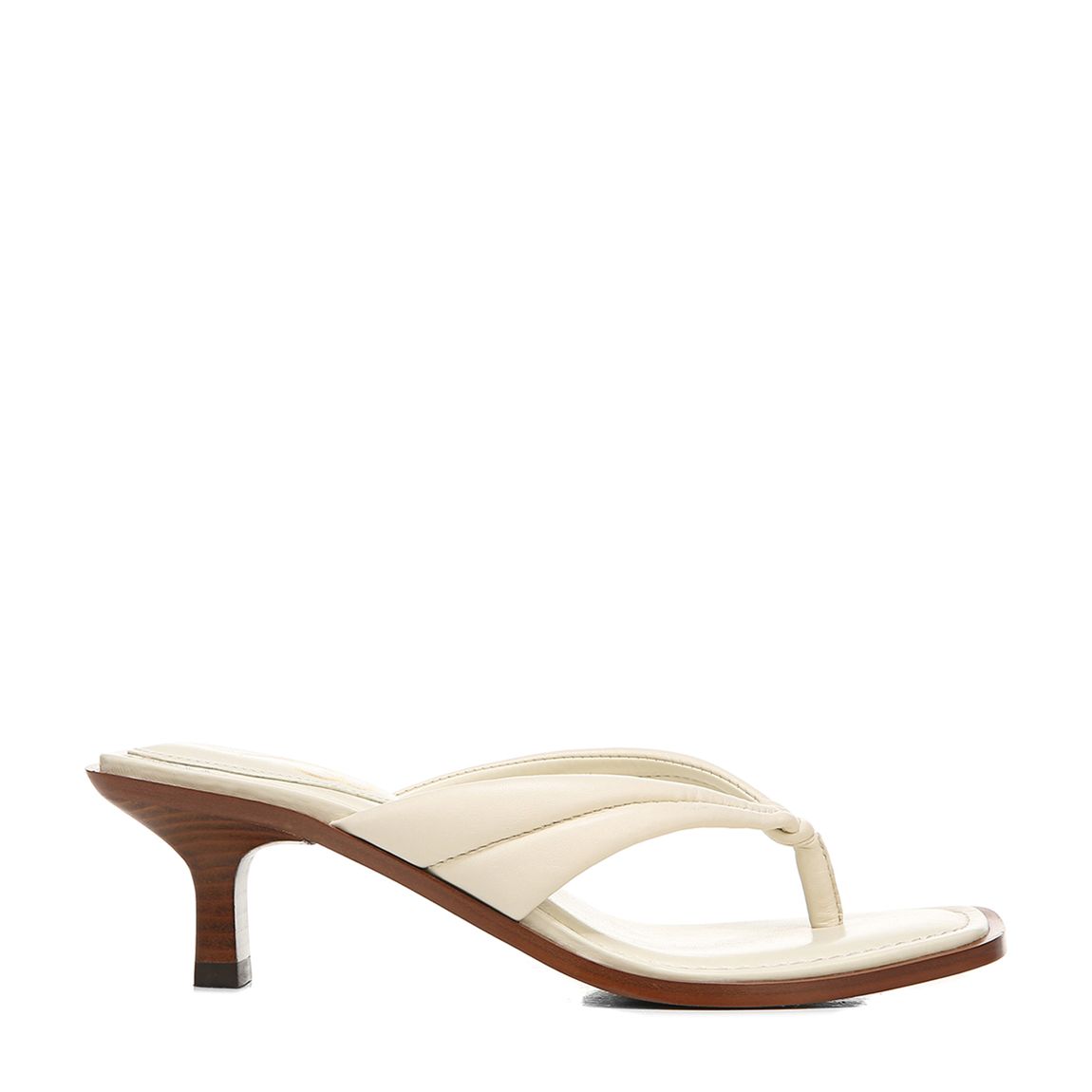 Ivory Daphney Leather Heeled Sandals main product photo