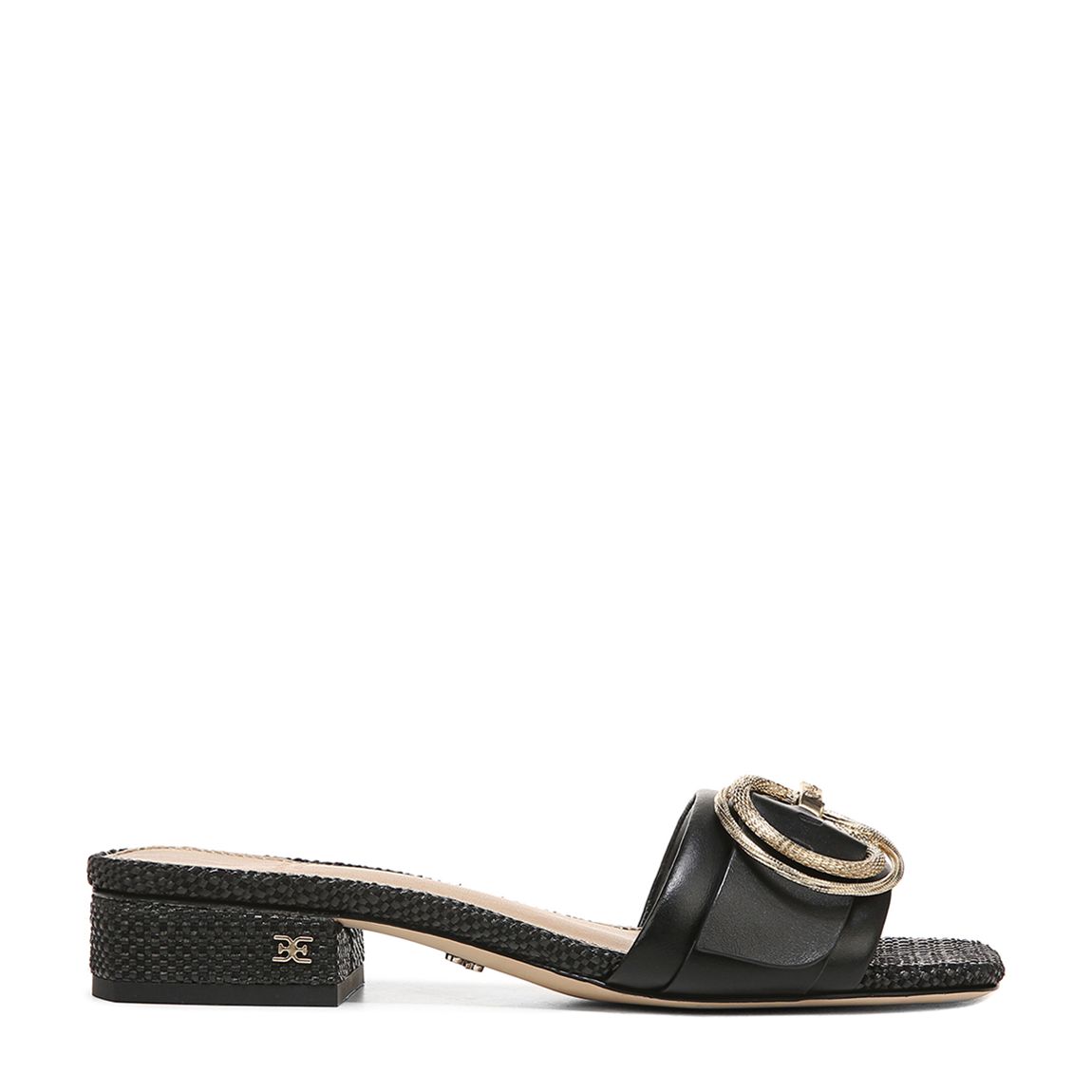 Black Delfi leather Flat Sandals main product photo