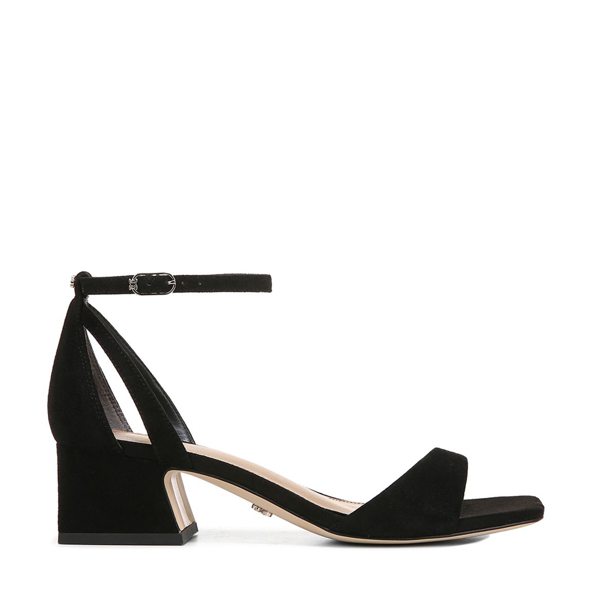 Black Wilson Suede Heeled Sandals main product photo