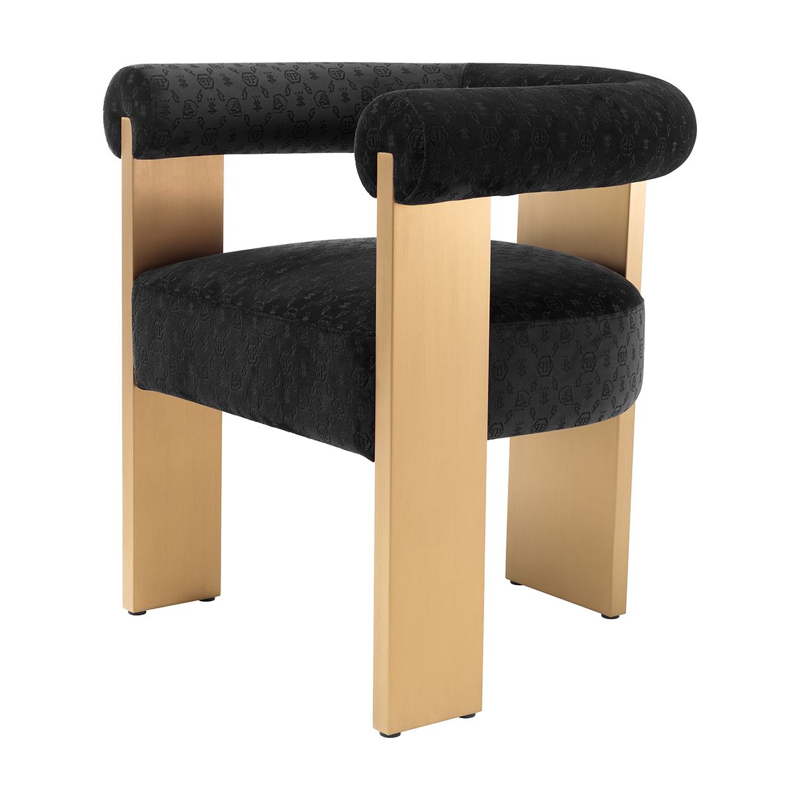 Icon Dining Chair, Black & Gold main product photo