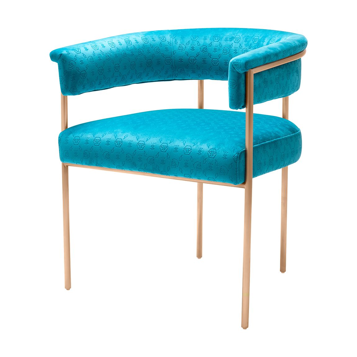 Monogram Dining Chair, Aqua main product photo