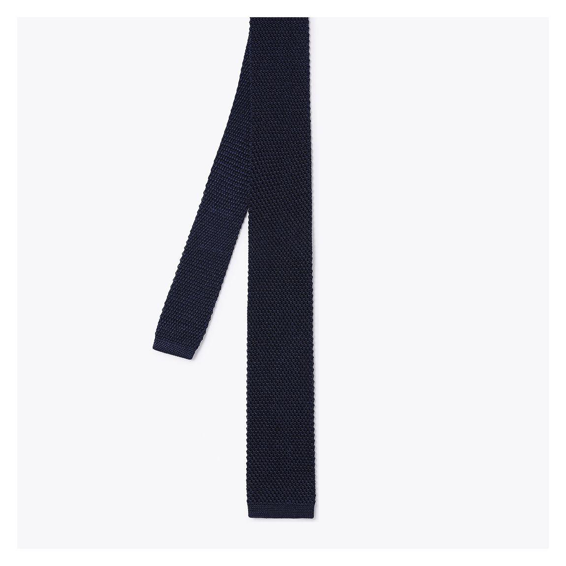 Navy Textured Silk Tie main product photo