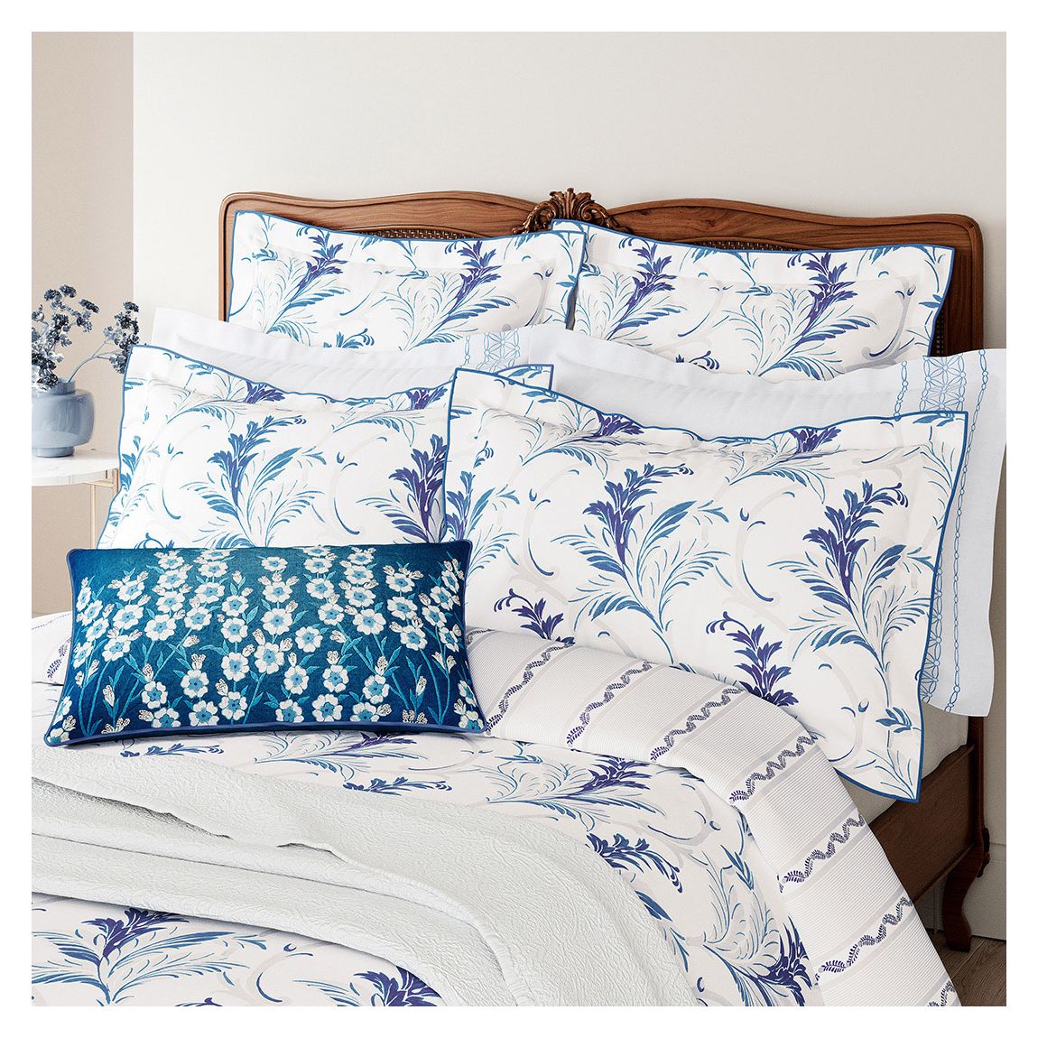 Baroque/Swanick Cushion, Indigo Blue main product photo