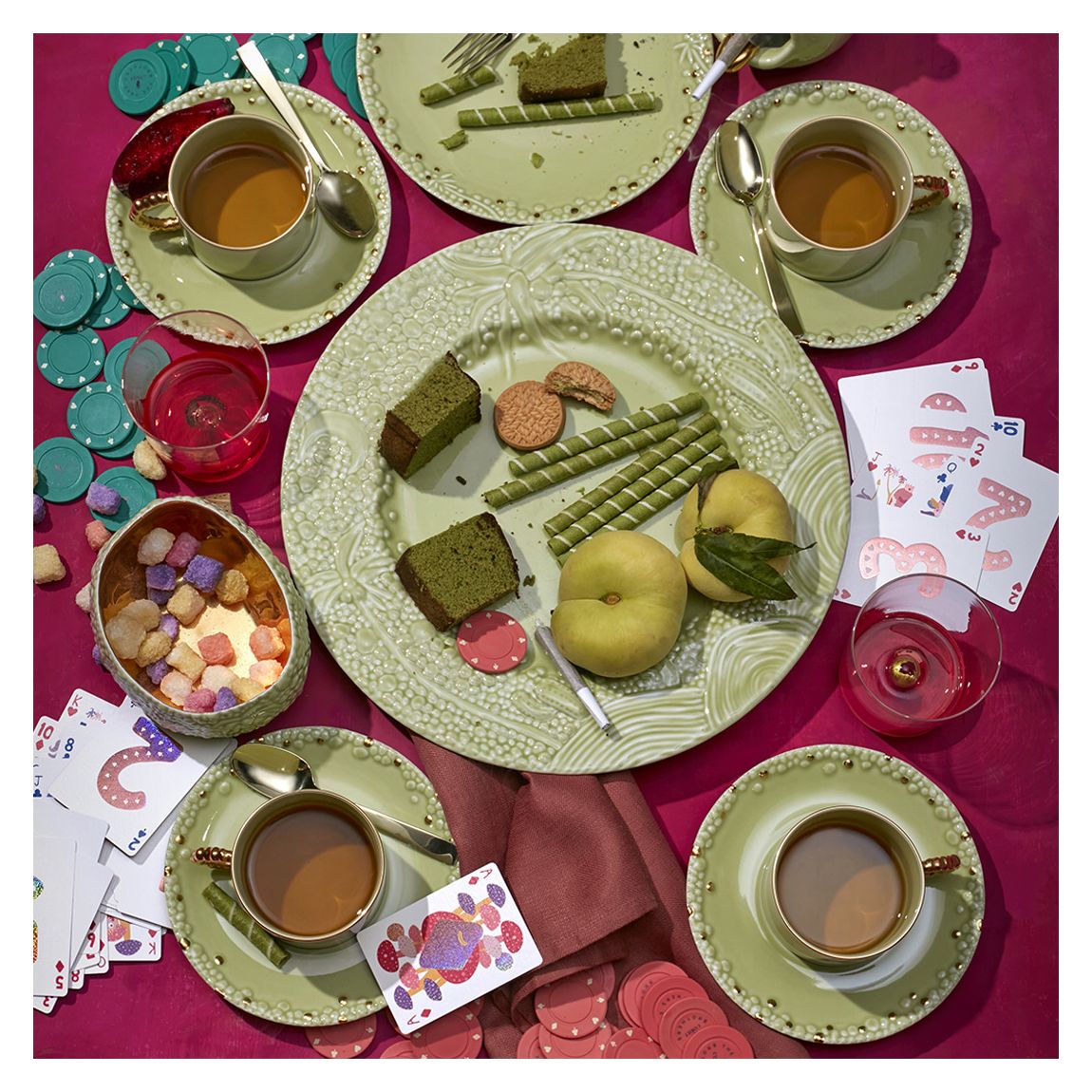 Haas Mojave Matcha Gold Dinner Plate main product photo