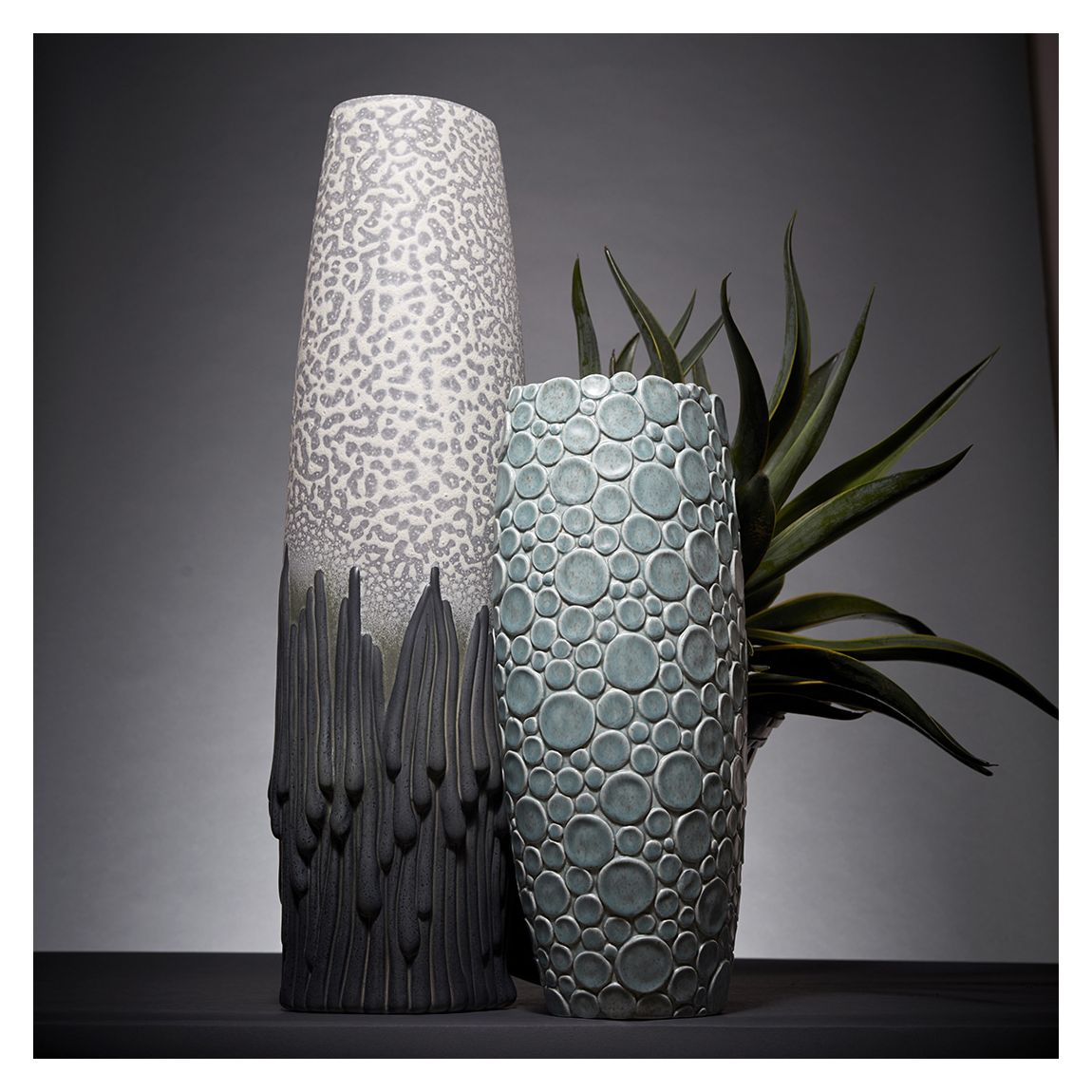 Haas Gila Monster Vase-Dusty Blue L main product photo