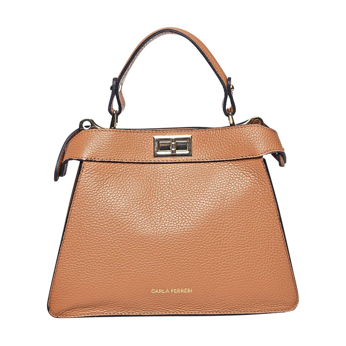 Brown Italian Leather Shoulder Bag main product photo