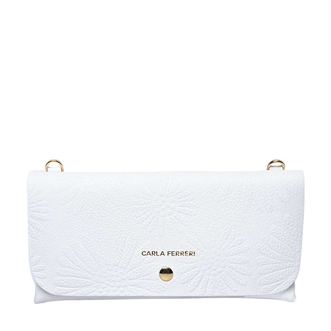 White Leather Crossbody bag main product photo