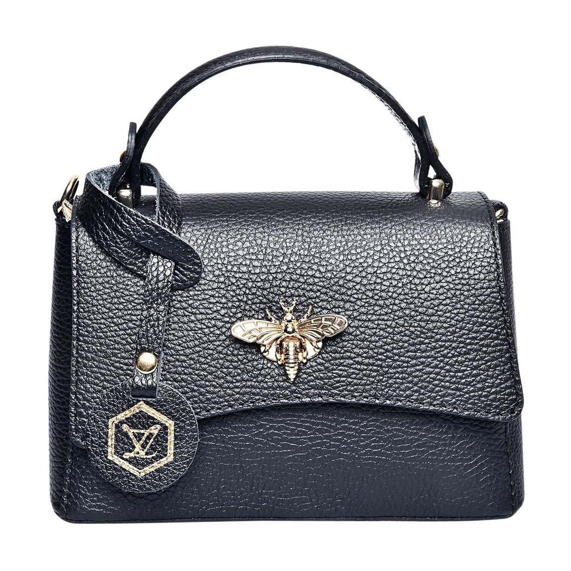 Black Leather Crossbody Bag main product photo