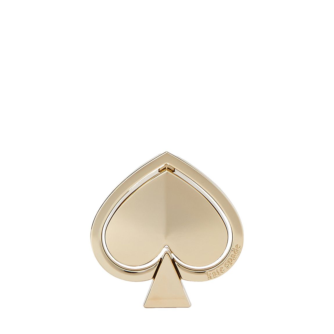 Gold Spade Heart Metal Ring Stand main product photo