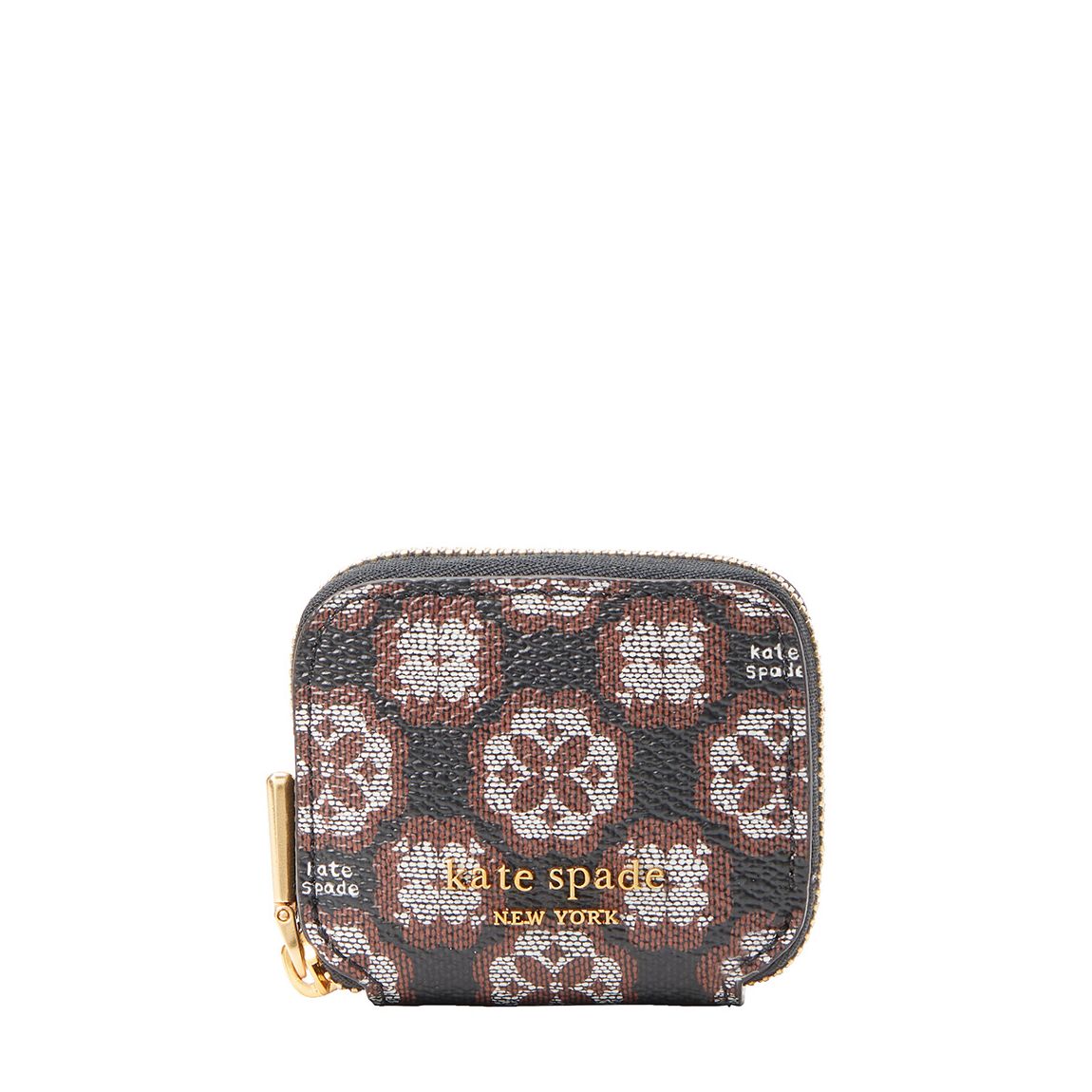 Black Spade Flower Monogram Coated Canvas Airpod Pro Case main product photo