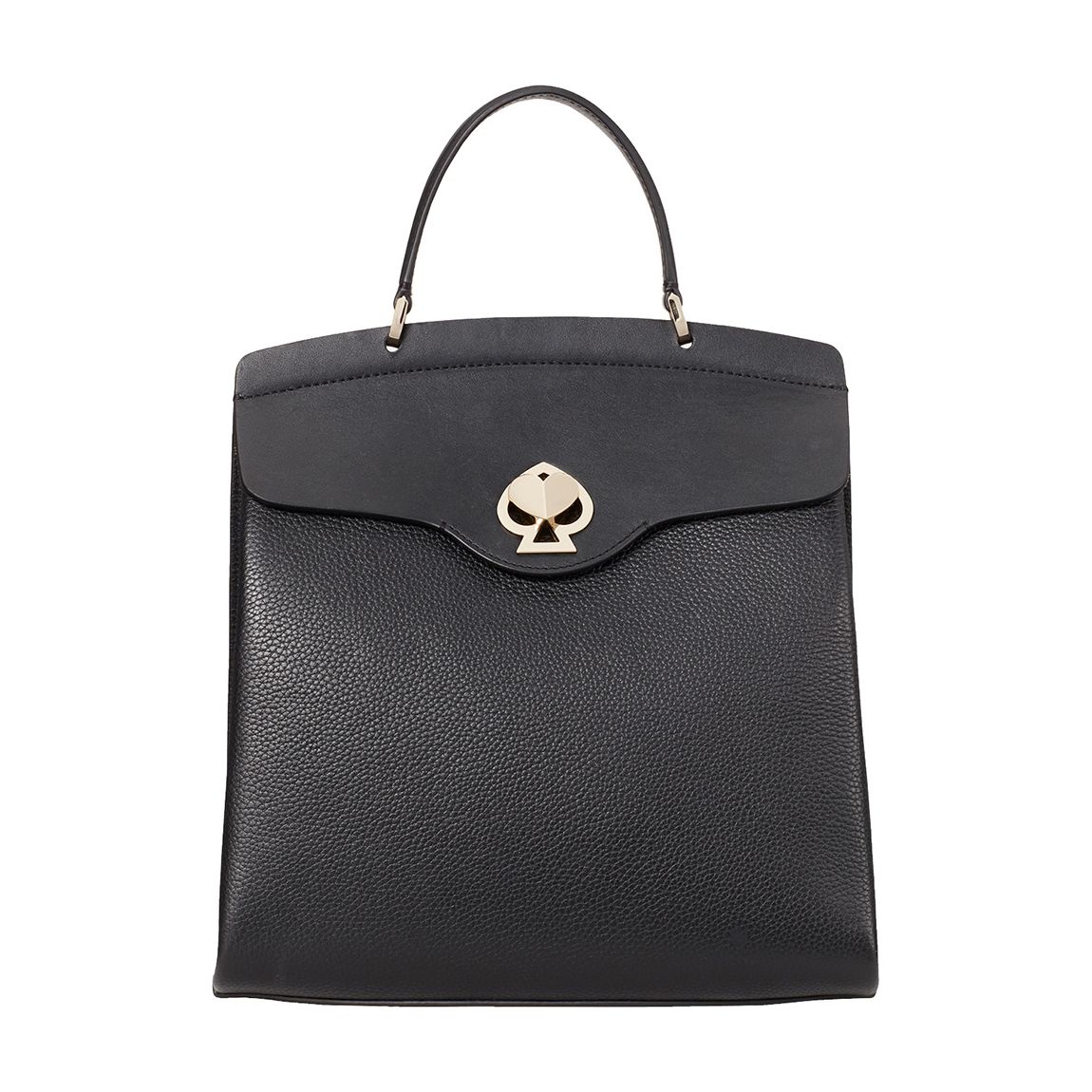 Black Romy Pebbled Leather Medium Backpack main product photo