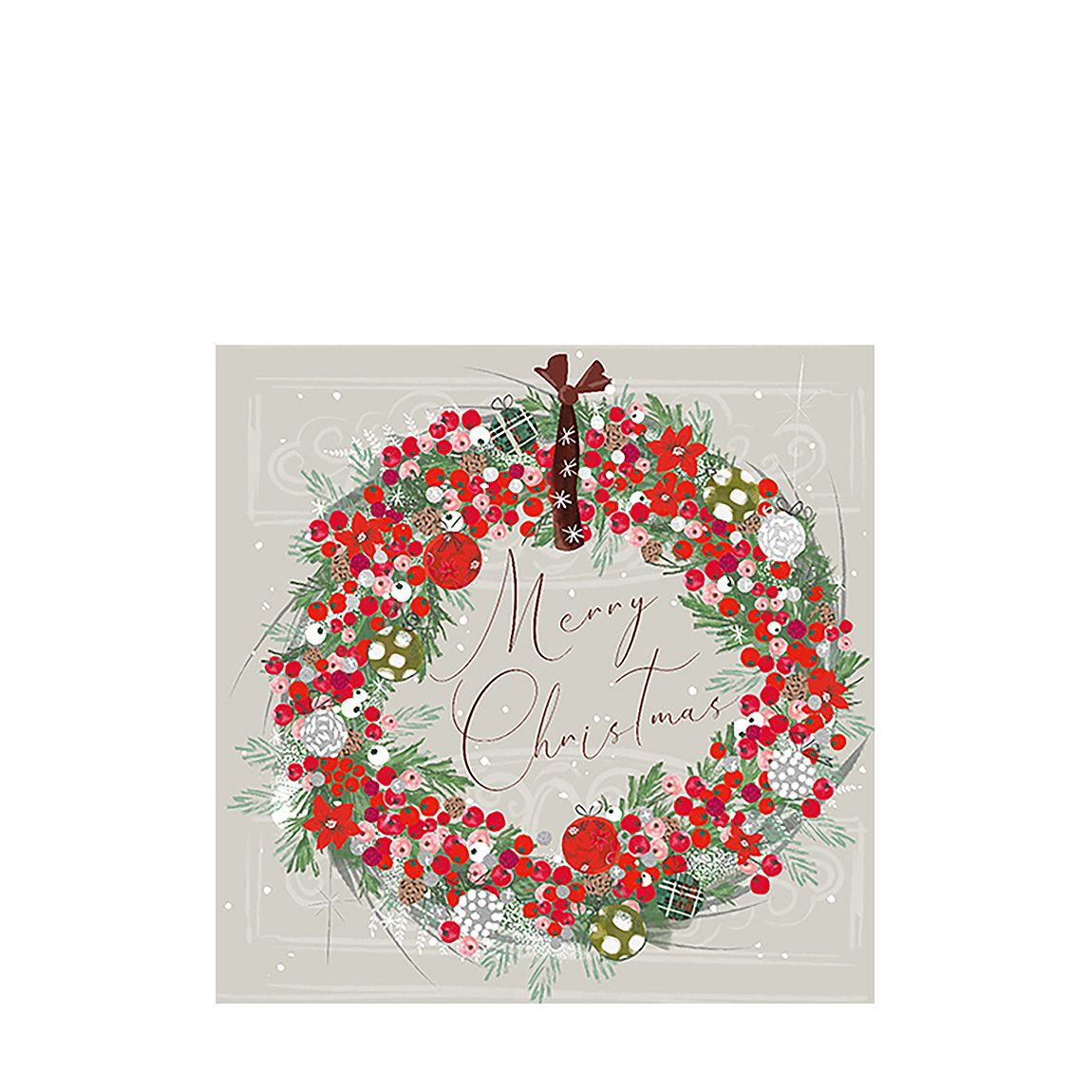 Set Of 20 Sleigh & Wreath Luxury Foiled Christmas Cards main product photo