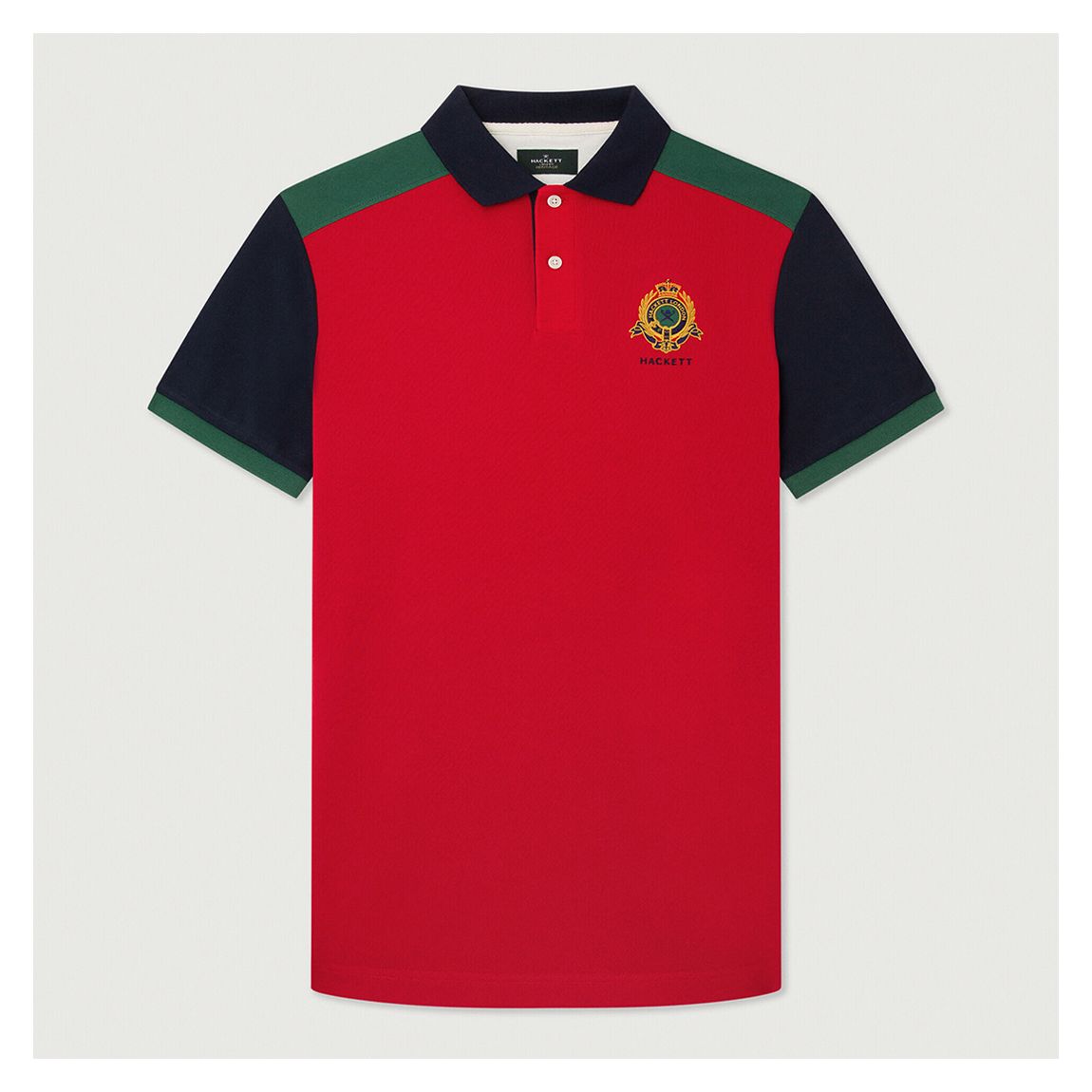 Red Contrast Design Cotton Polo Shirt main product photo
