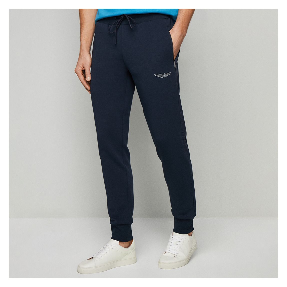 Navy Drawstring Joggers main product photo