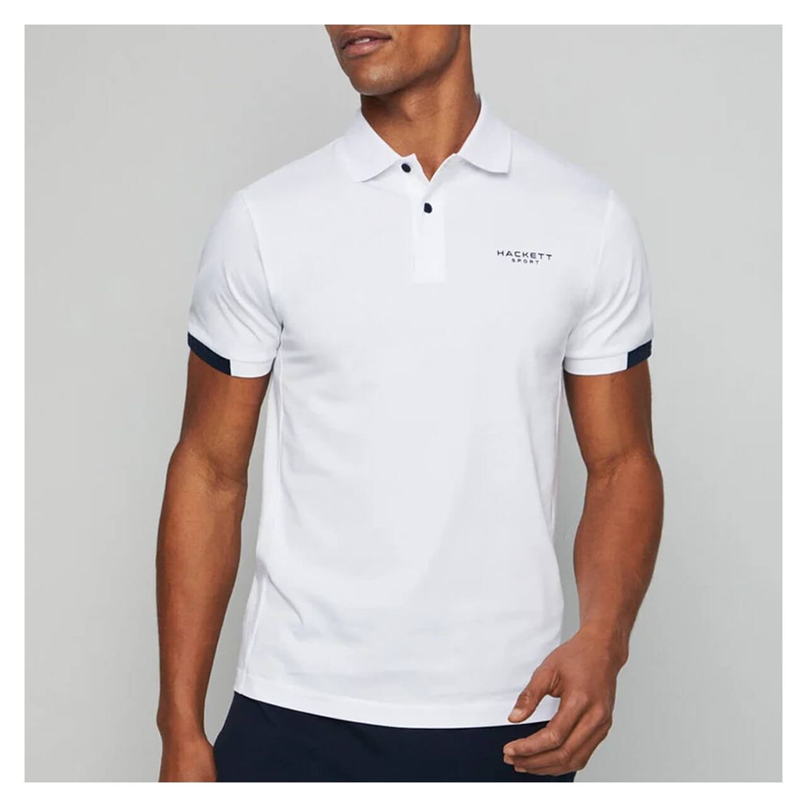 White Small Logo Cotton Polo Shirt main product photo