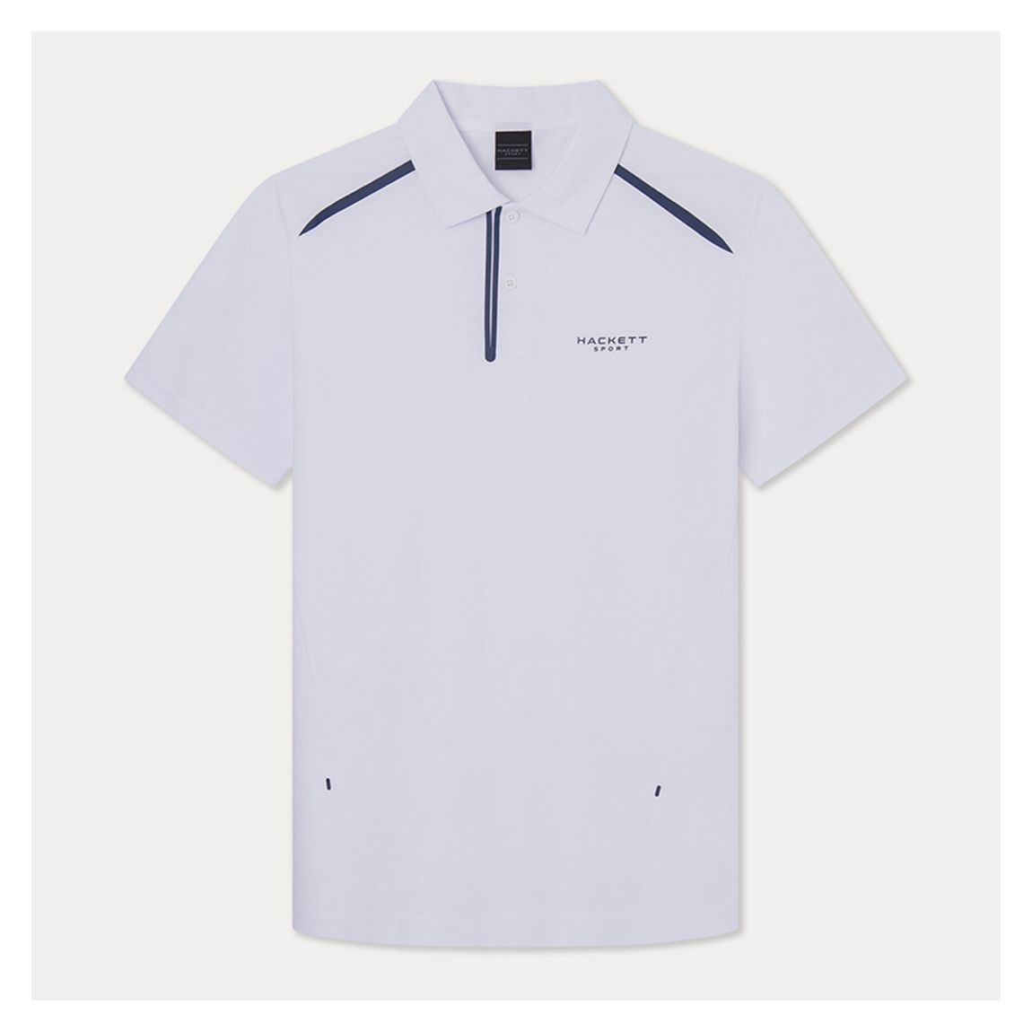 White Sport Cotton Blend Polo Shirt main product photo