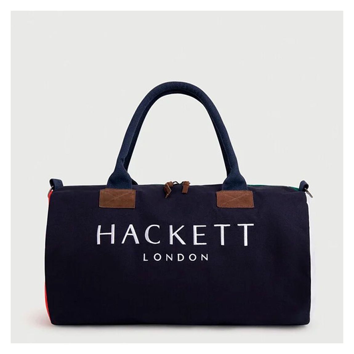 Navy Embroidered Cotton Duffle Bag main product photo