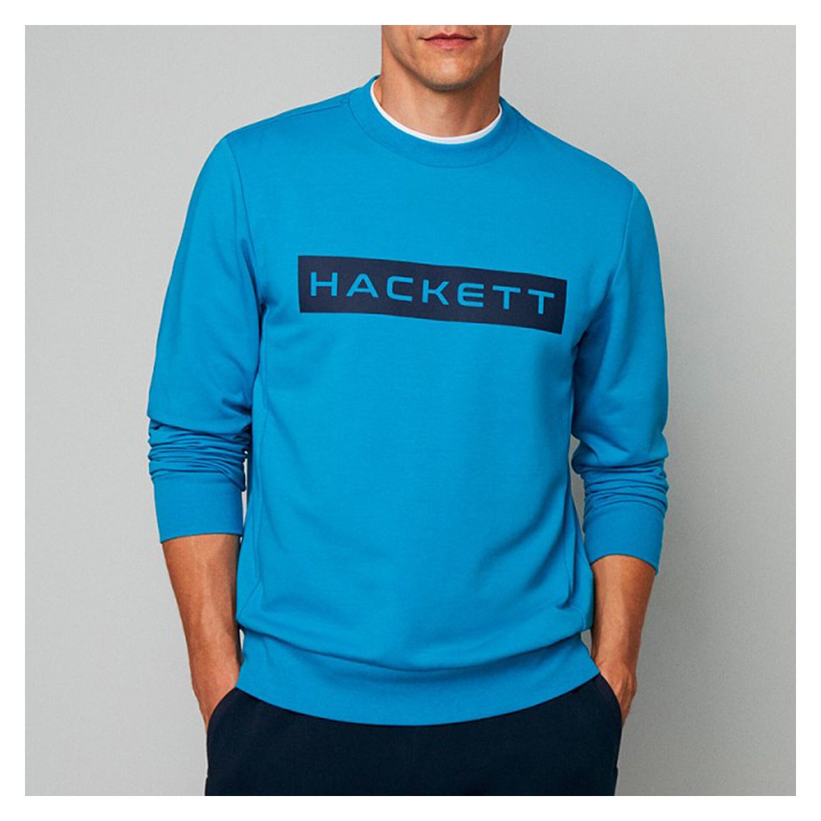 Blue Cotton Blend Sweatshirt main product photo