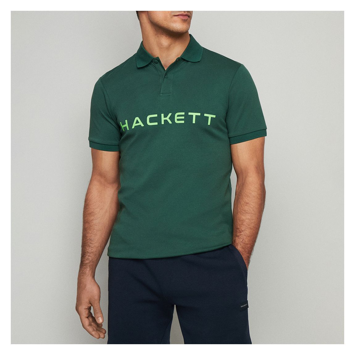 Dark Green Chest Logo Polo Shirt main product photo