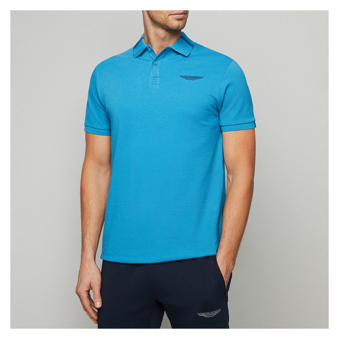 Blue AMR Cotton Polo Shirt main product photo