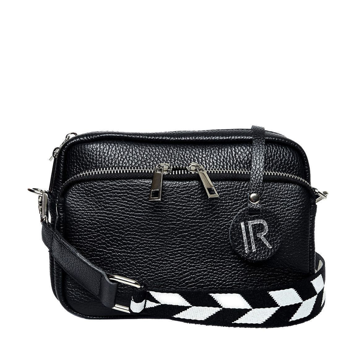 Black Leather Crossbody Bag main product photo