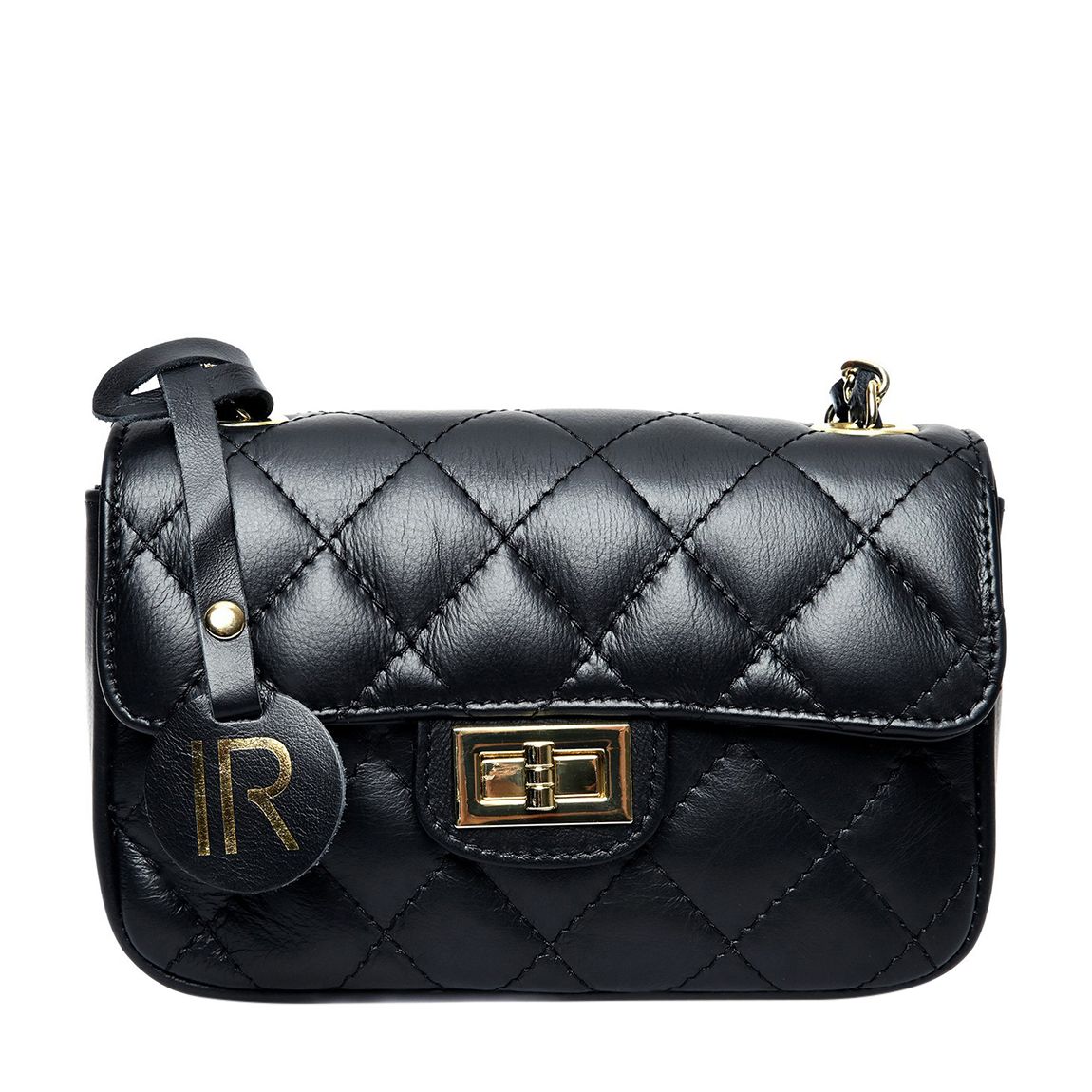 Black Leather Crossbody Bag main product photo