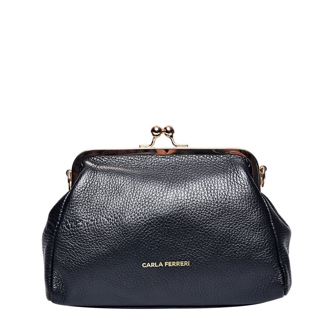 Black Leather Clutch Bag main product photo