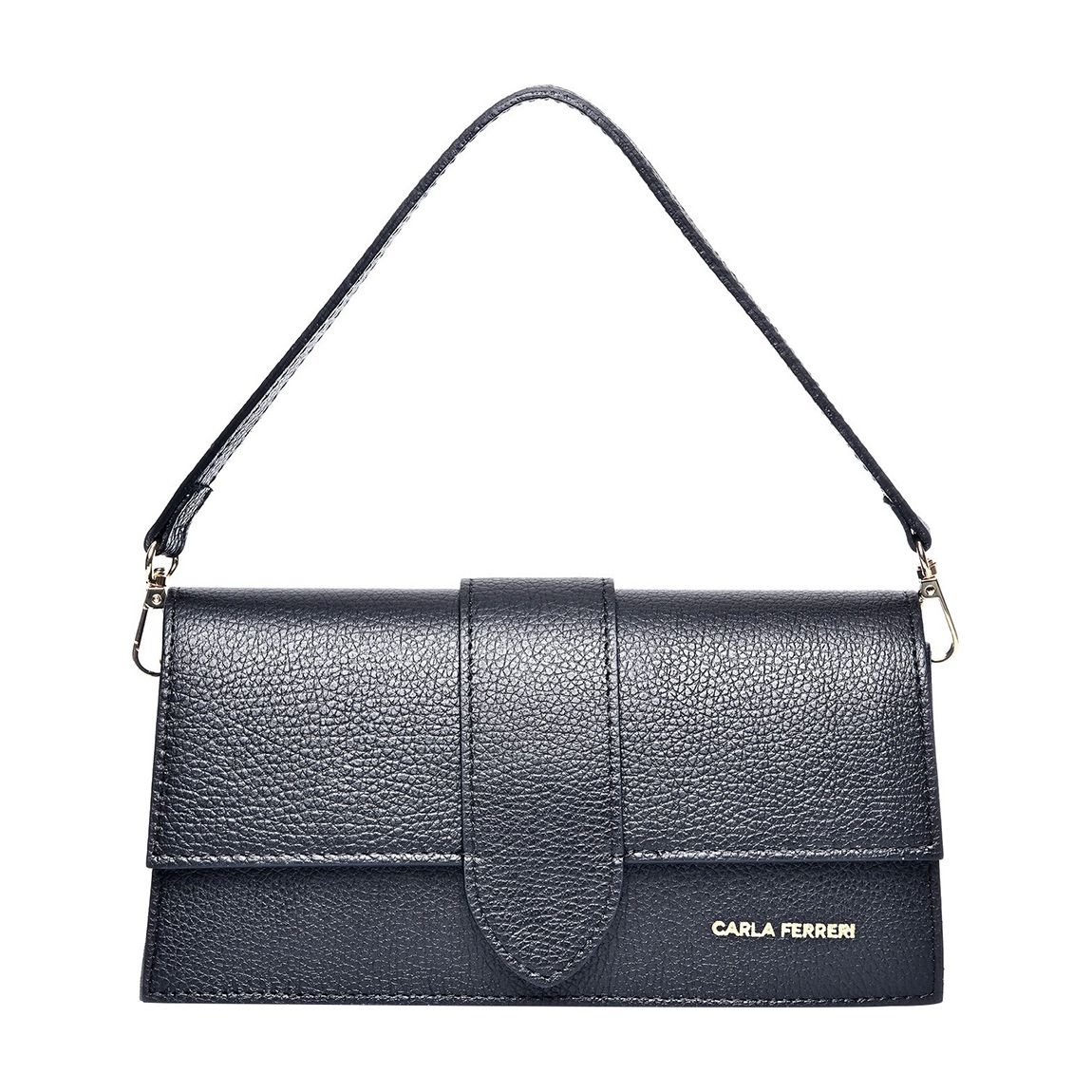 Black Leather Top Handle Bag main product photo