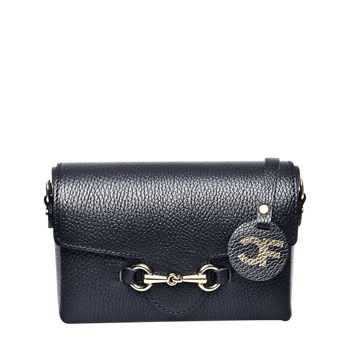 Black Leather Crossbody Bag main product photo