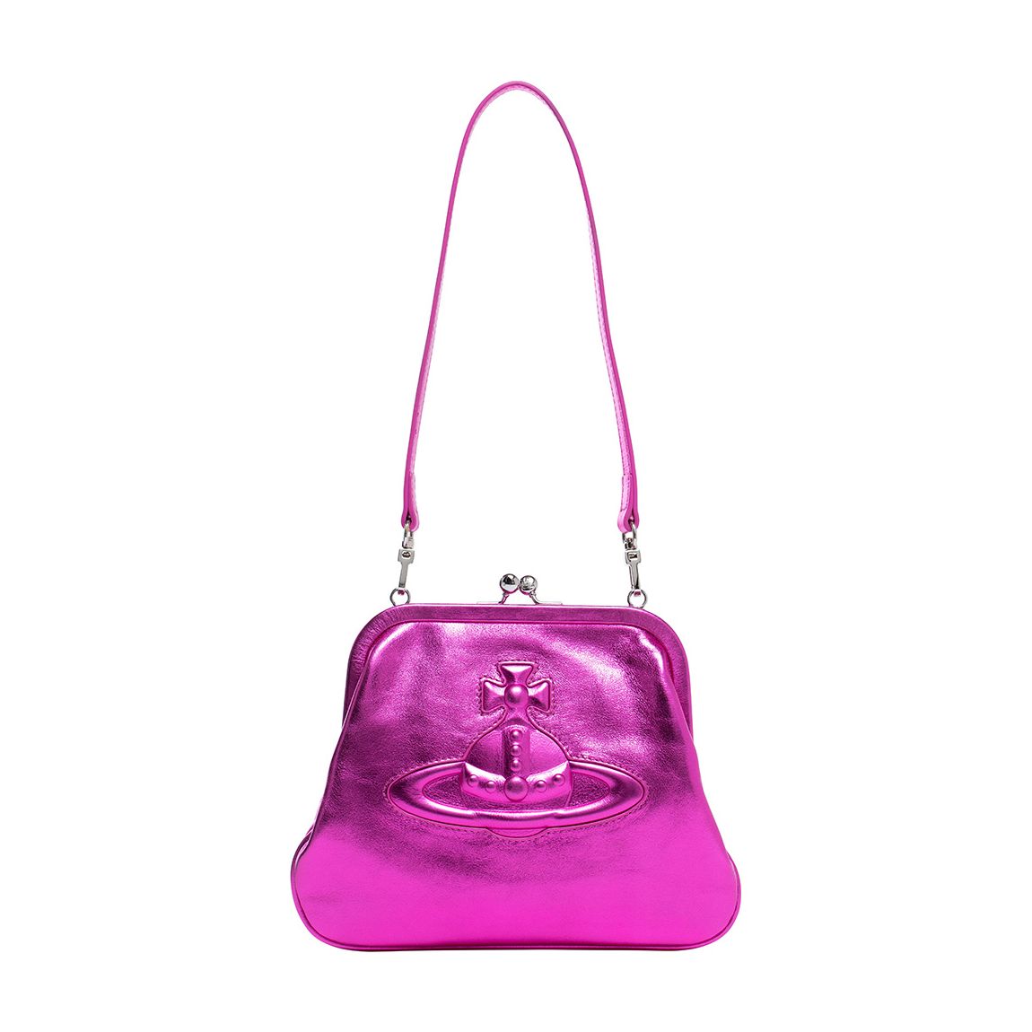 Pink Metallic Vivienne's Clutch main product photo