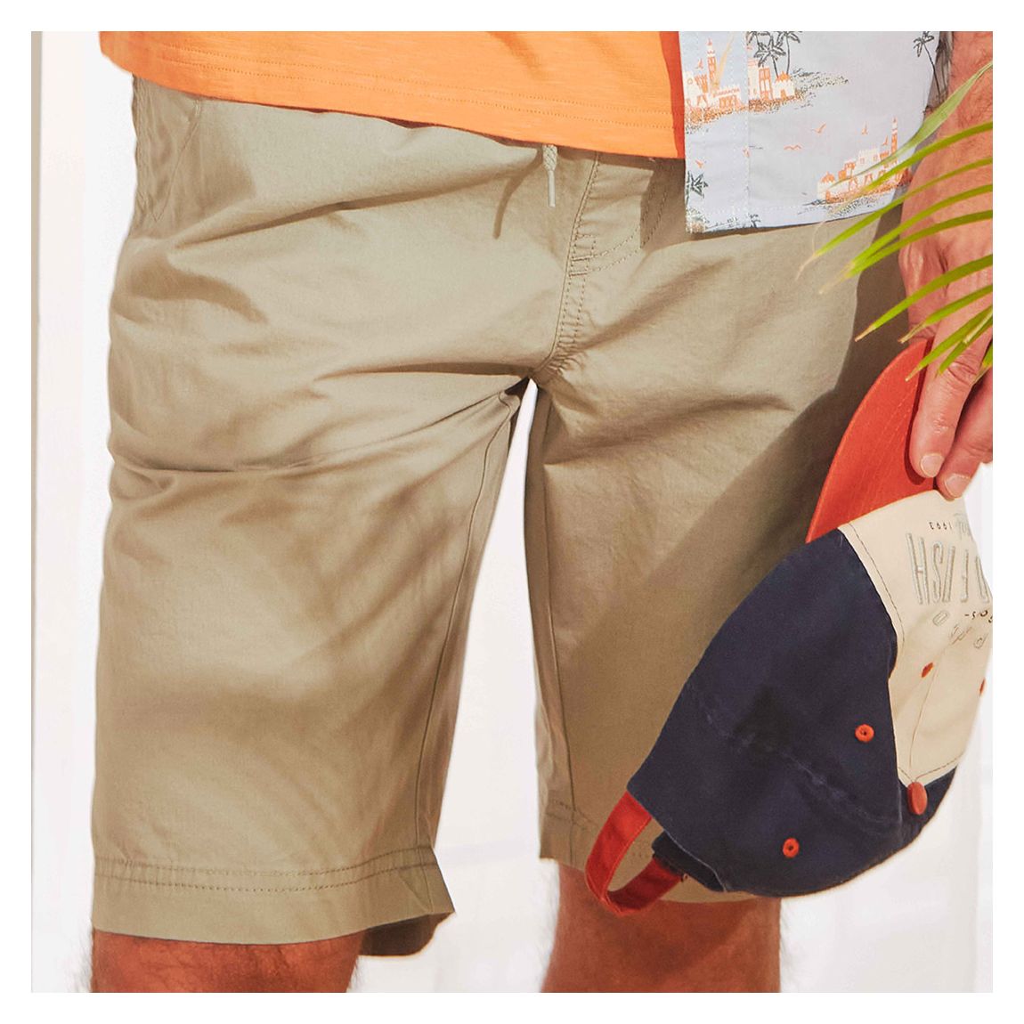 Beige Murrisk Cotton Shorts main product photo