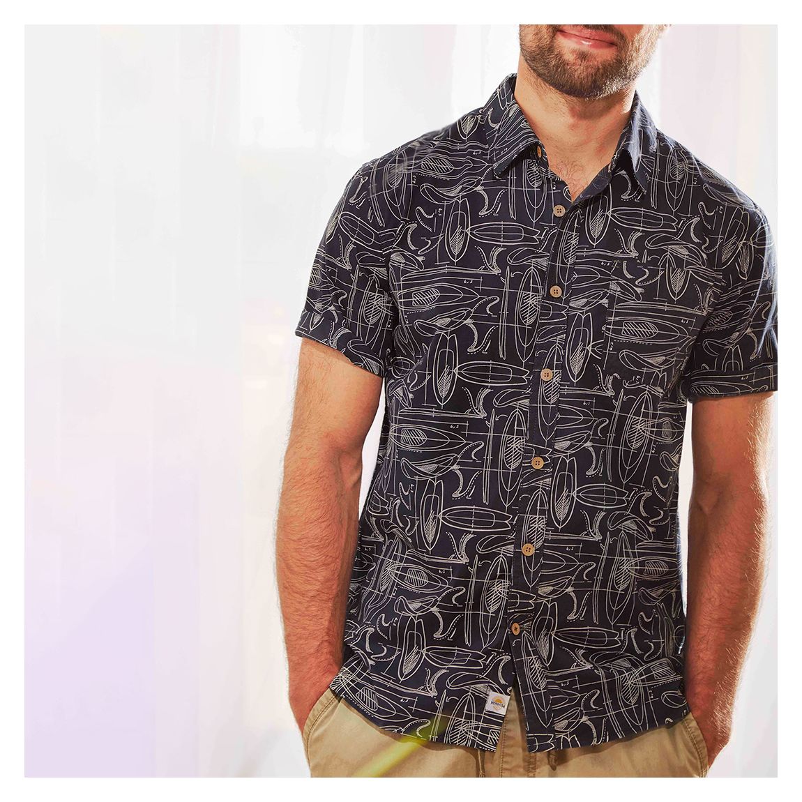 Navy Farraway Cotton Shirt main product photo