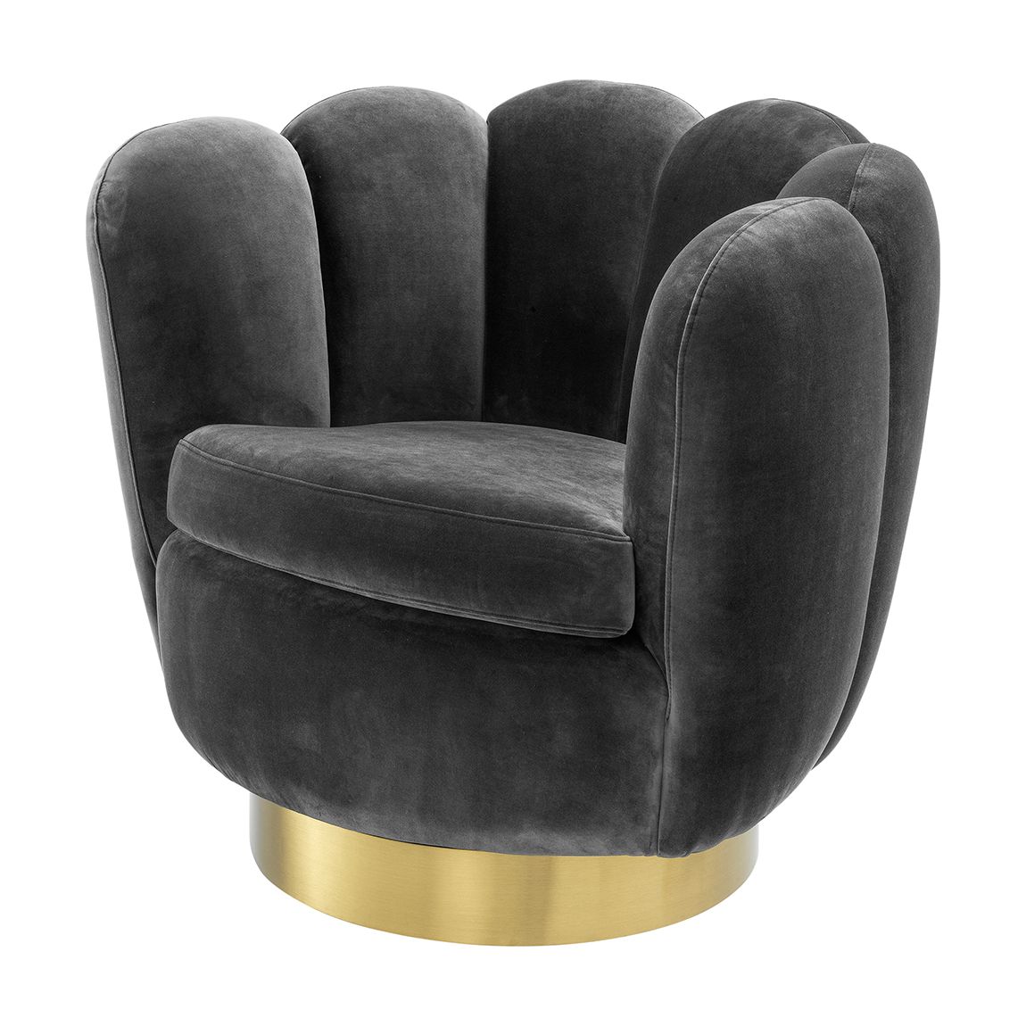 Mirage Swivel Chair, Savona Dark Grey Velvet main product photo