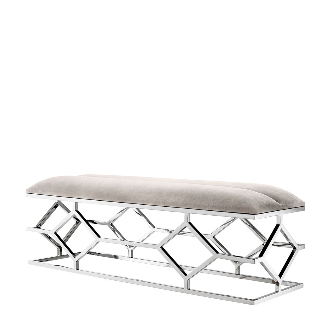 Trellis Bench, Pebble Grey main product photo