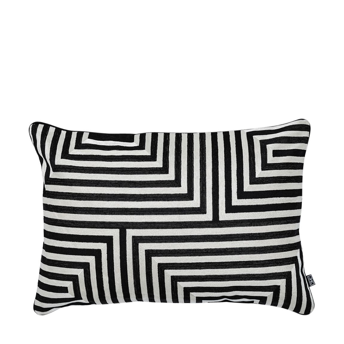 Spray Rectangular Cushion 60x40cm, Black & White main product photo
