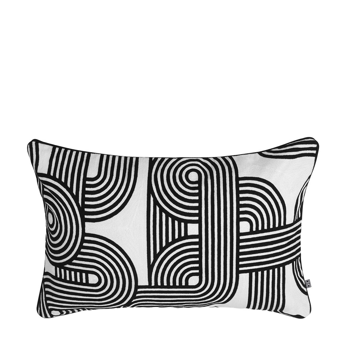 Abacus Cushion 40x60cm, Black on White main product photo