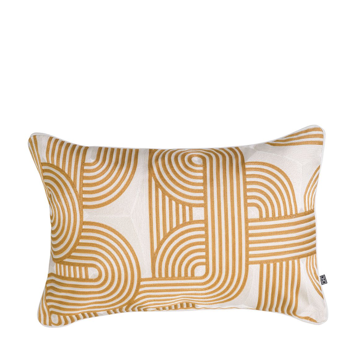 Abacus Cushion 40x60cm, Gold on White main product photo