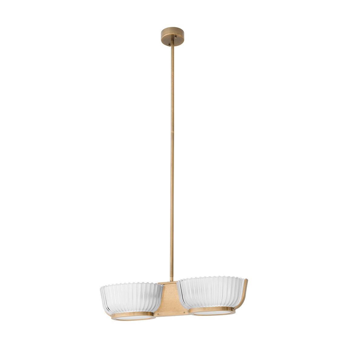 Artos Double Chandelier, Vintage Brass main product photo