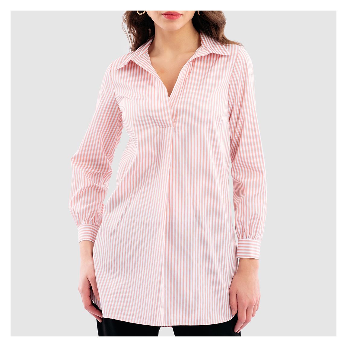 Pink Stripe Tunic Blouse main product photo