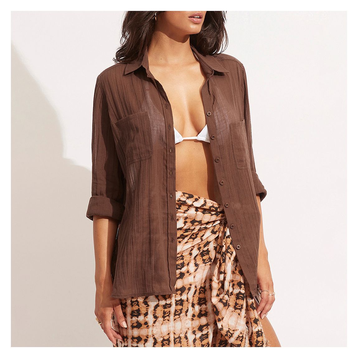 Brown Breeze Beach Shirt main product photo