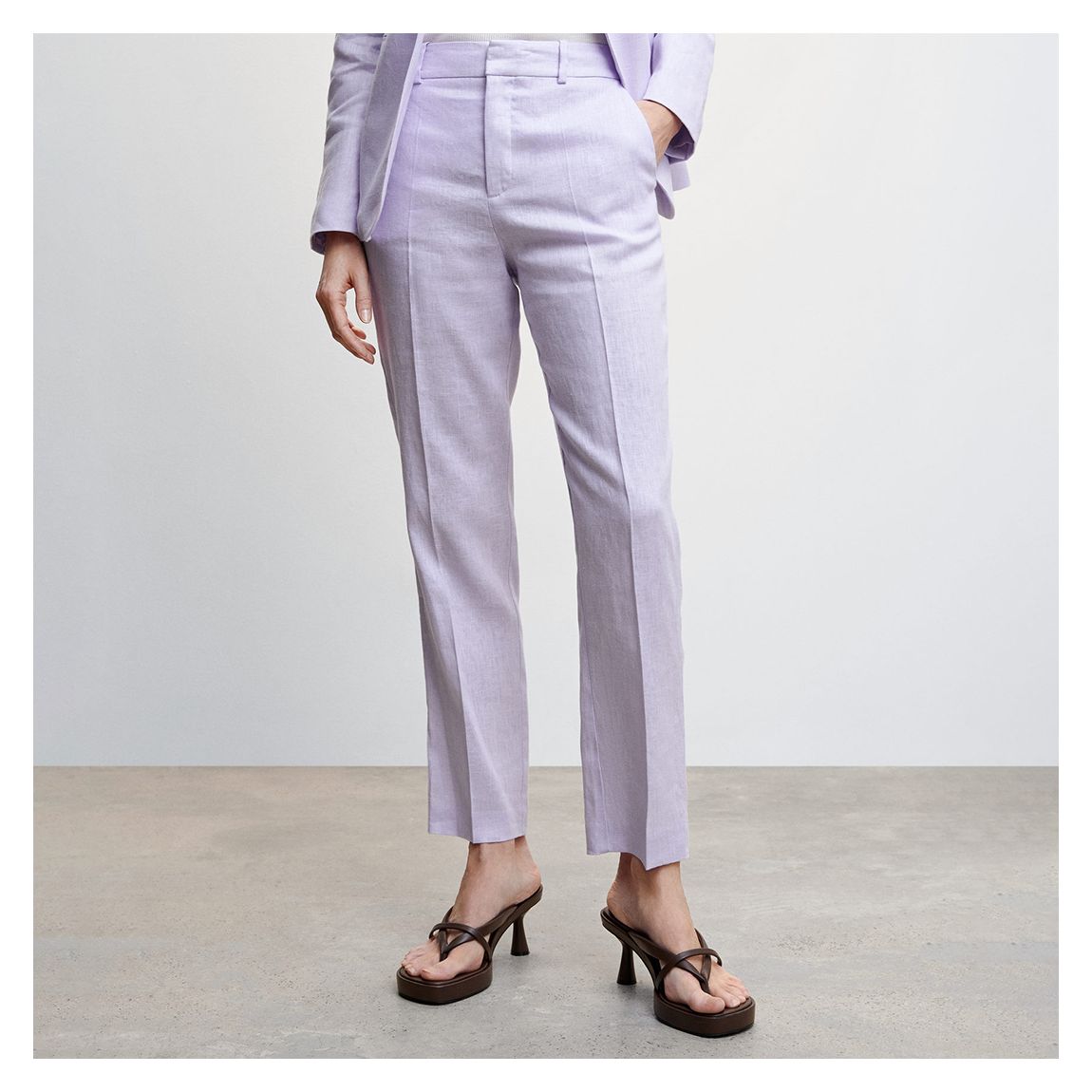 Light Purple Linen Suit Trousers main product photo