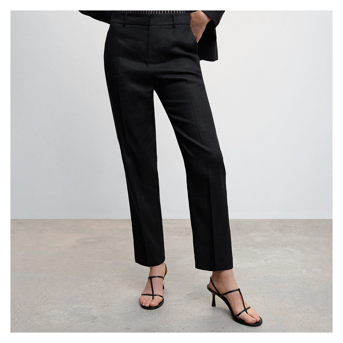 Black Linen Suit Trousers main product photo