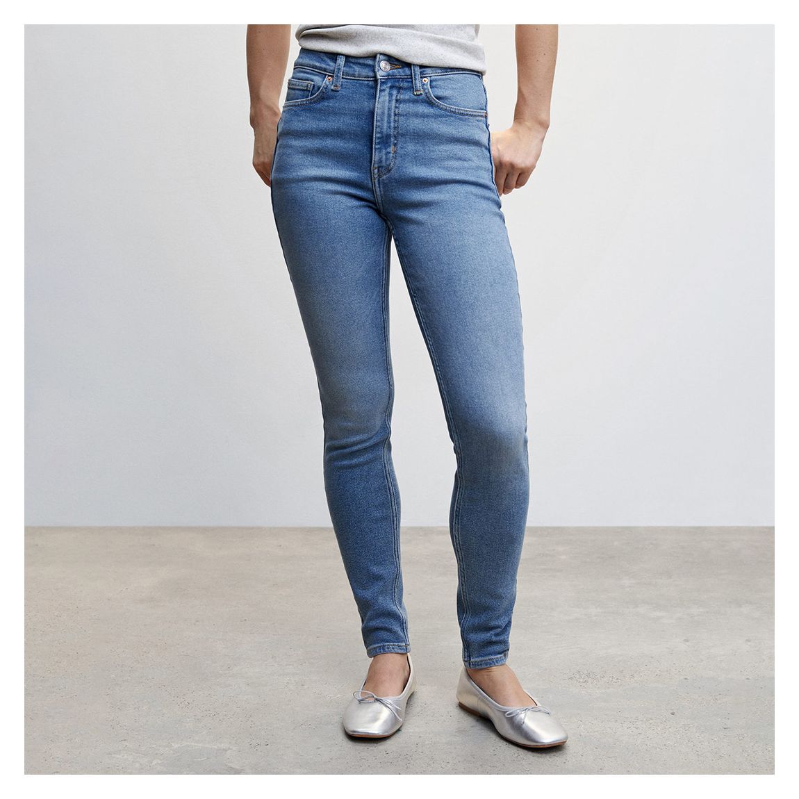 Medium Blue High-Rise Skinny Jeans main product photo