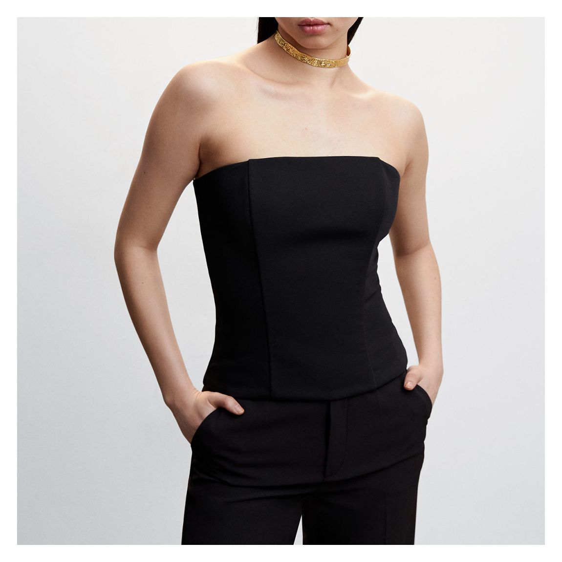 Black Corset Style Top main product photo