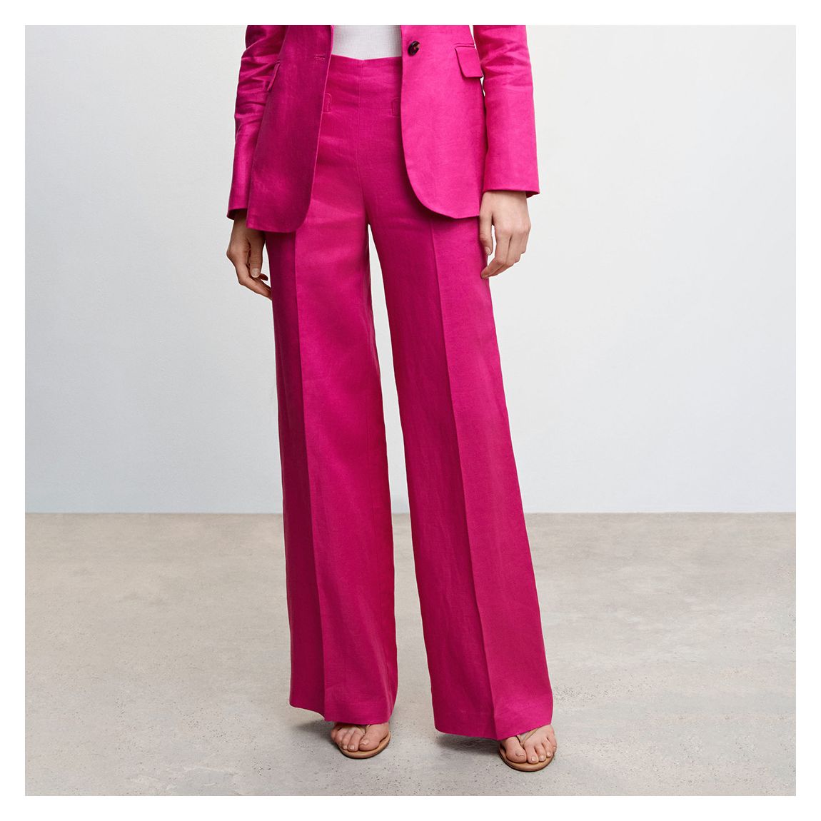 Fuchsia Linen Suit Trousers main product photo